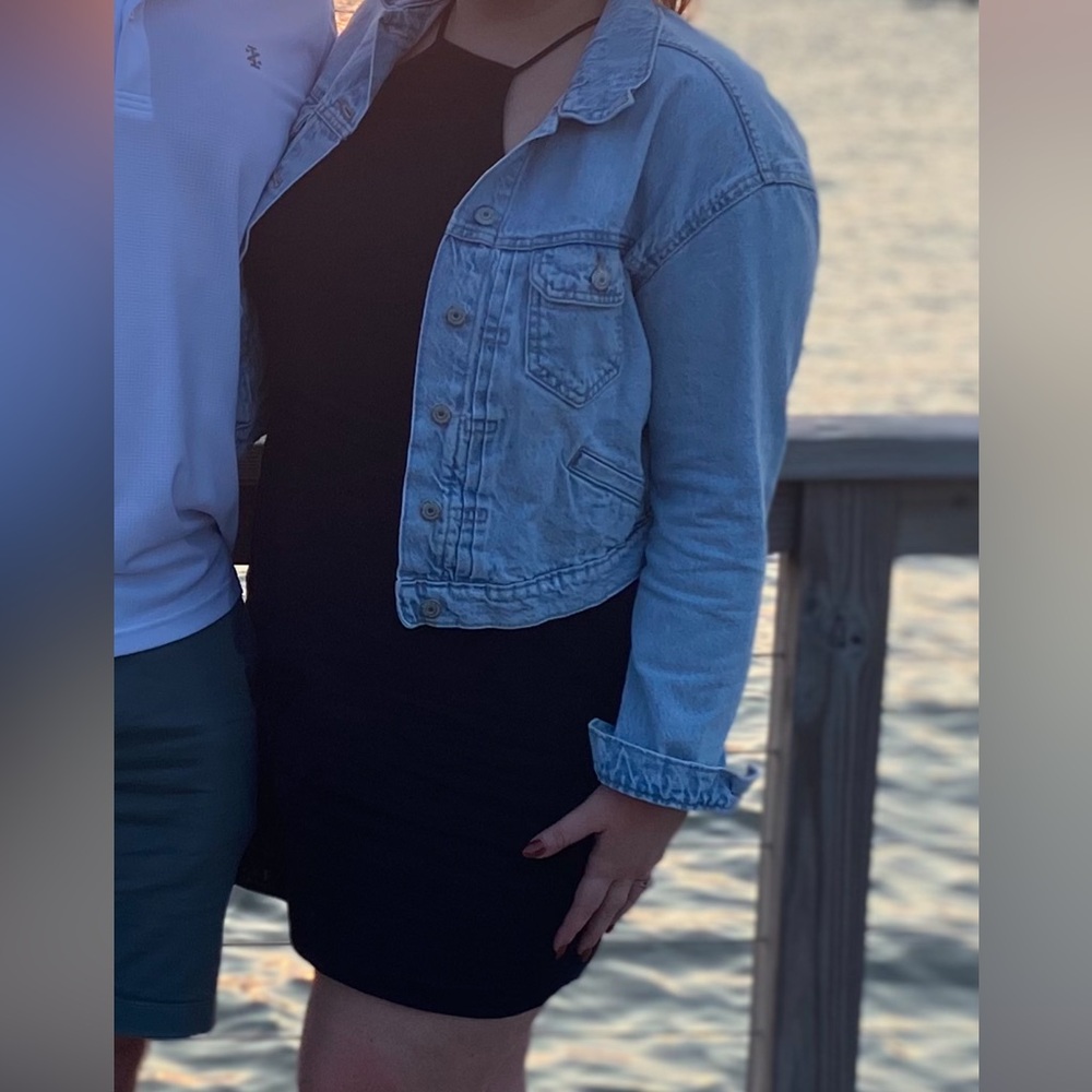 Gently Used - Open Back Black Linen Mini Dress